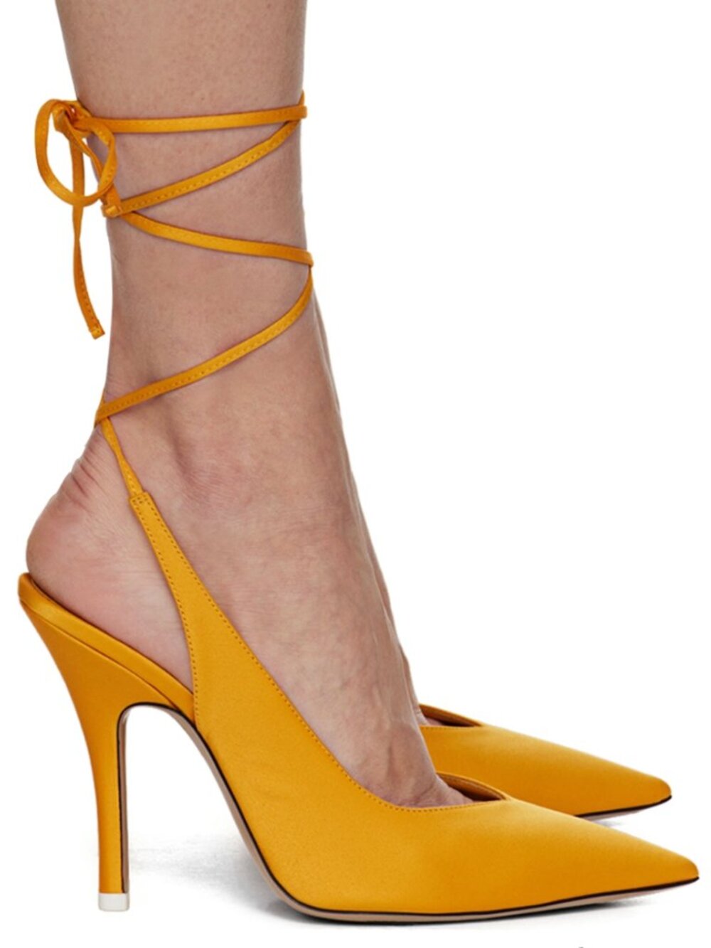 The Attico Yellow Satin Heel — Size 37